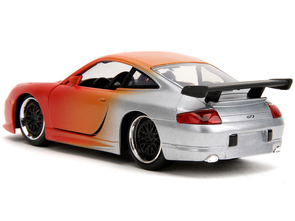 Porsche 911 GT3 RS Matt Orange and Silver Metallic "Pink Slips" Series 1/32 Diecast Model Car by Jada-4