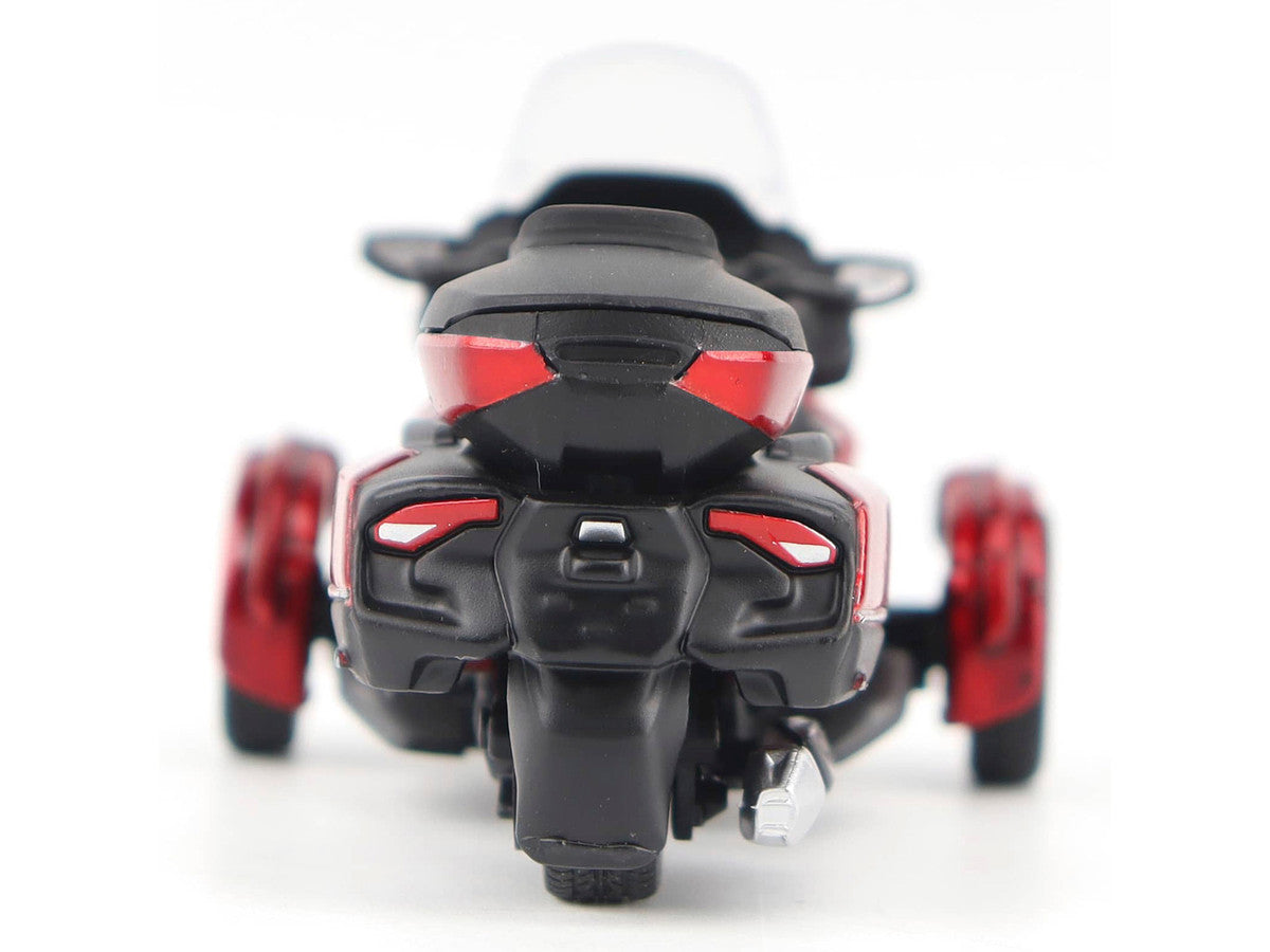 Can-Am Spyder RT Limited 3-Wheel Motorcycle Deep Marsala Red Metallic with Driver Figure 1/32 Diecast Model by BRP Models-4