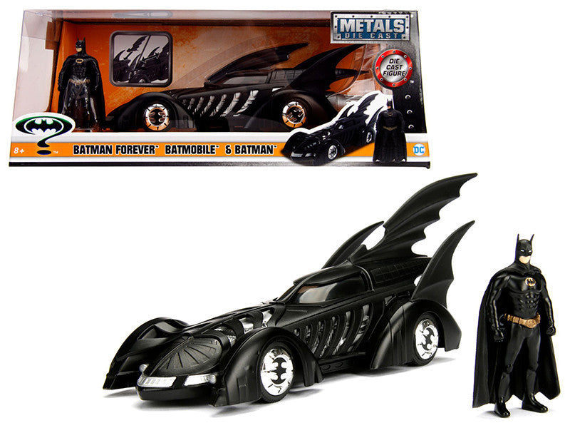 1995 Batman Forever Batmobile with Diecast Batman Figure 1/24 Diecast Model Car by Jada-0