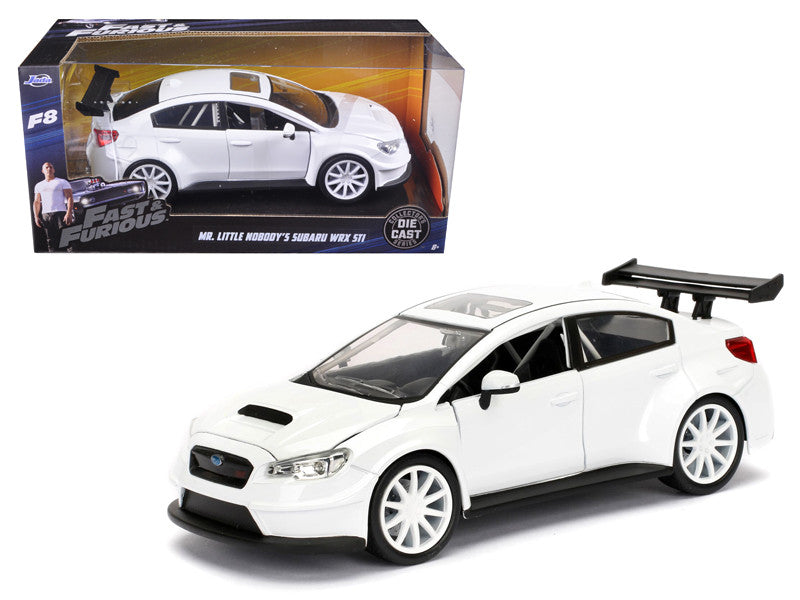 Mr. Little Nobody's Subaru WRX STI White "Fast & Furious F8: The Fate of the Furious" Movie 1/24 Diecast Model Car by Jada-0