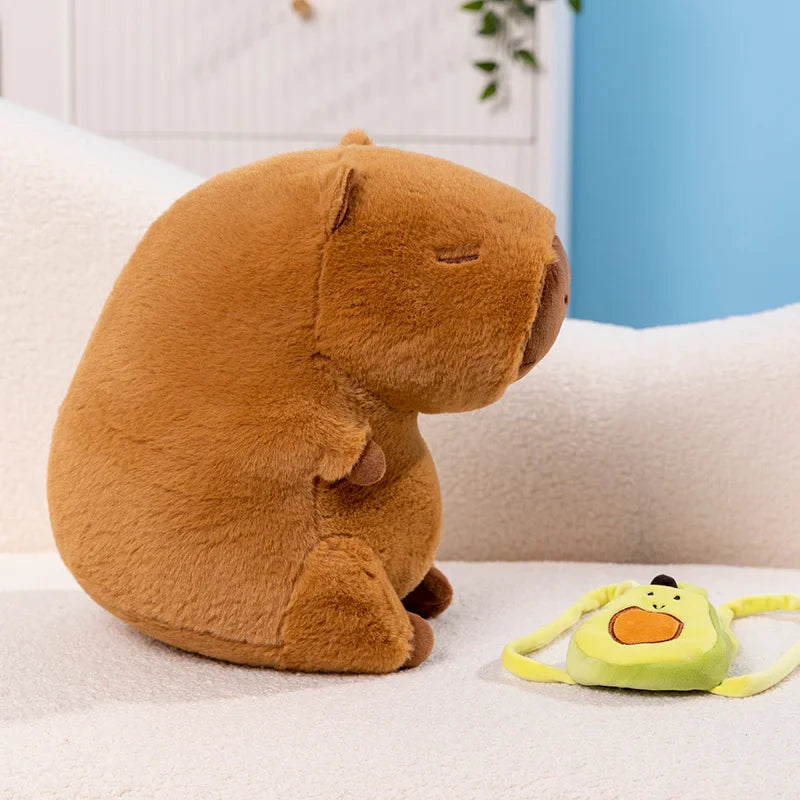 Capybara With Avocado Backpack Plush-4