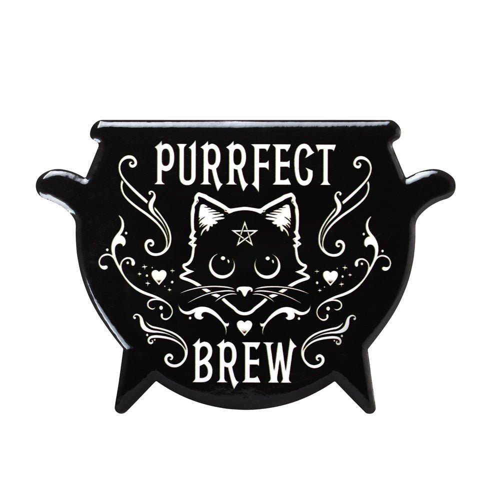 Purrfect Brew Cauldron Coaster-0