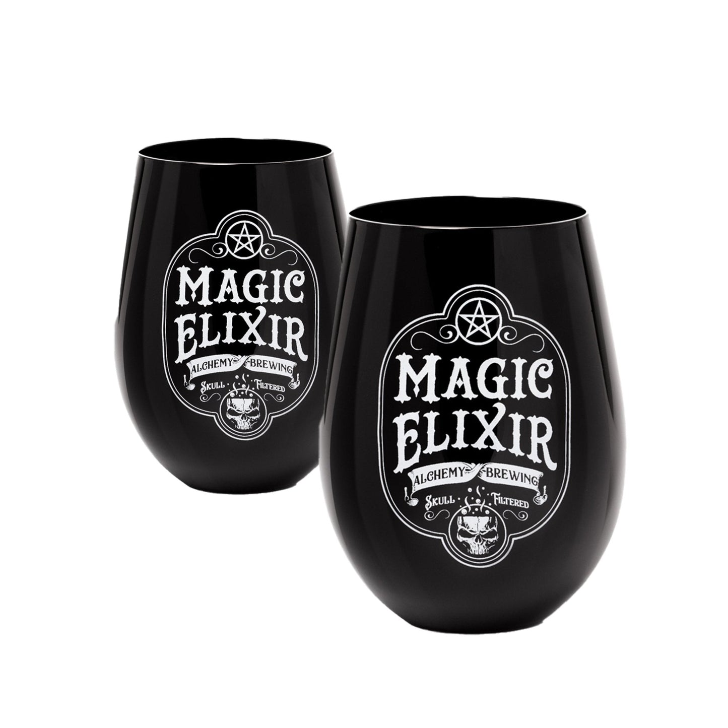 Set of 2 'Magic Elixir' Stemless Glasses-0