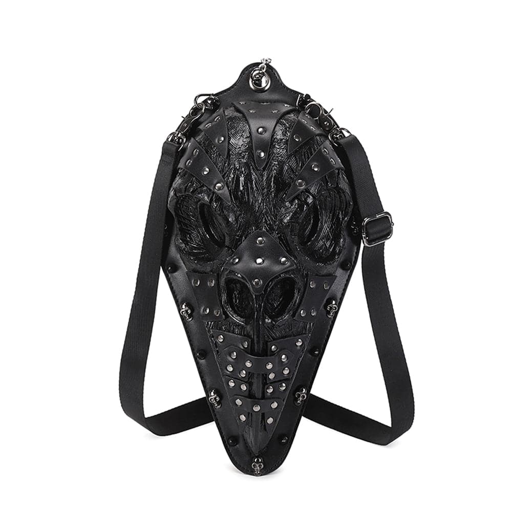 3D Backpack, Fashion 3D Studded Fashion Bird Mouth Shoulder Cross Body Bag, Chain Handle Bag-1