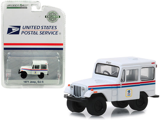 1971 Jeep DJ-5 White "United States Postal Service" (USPS) "Hobby Exclusive" 1/64 Diecast Model Car by Greenlight-0