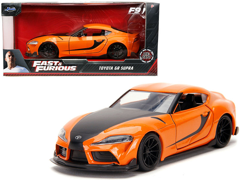 Toyota GR Supra Orange with Black Stripes "Fast & Furious 9 F9" (2021) Movie 1/32 Diecast Model Car by Jada-0