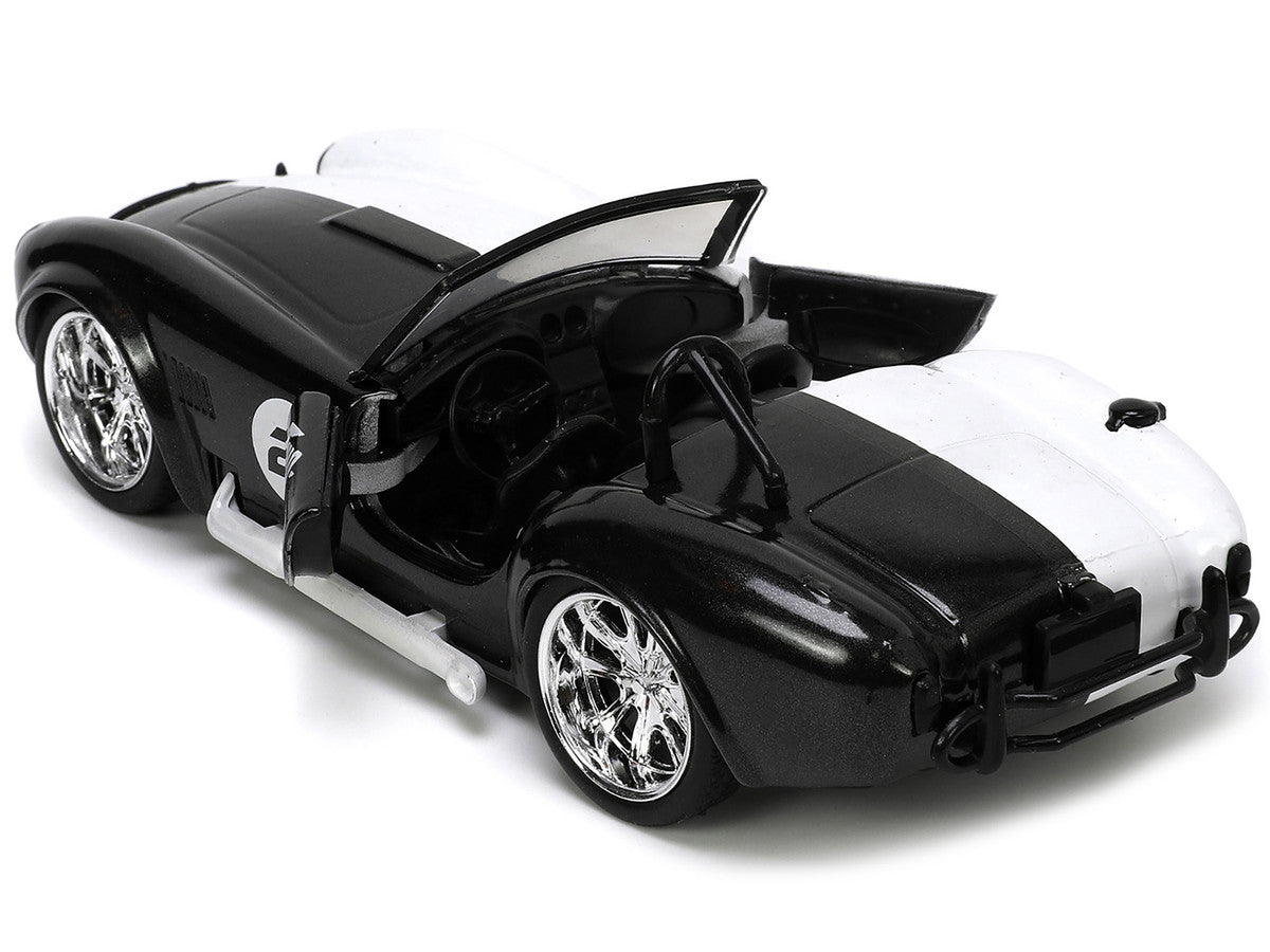 1965 Shelby Cobra 427 S/C #2 Black Metallic and White and Harvey Two-Face Diecast Figure "Batman" "Hollywood Rides" Series 1/32 Diecast Model Car by Jada-1