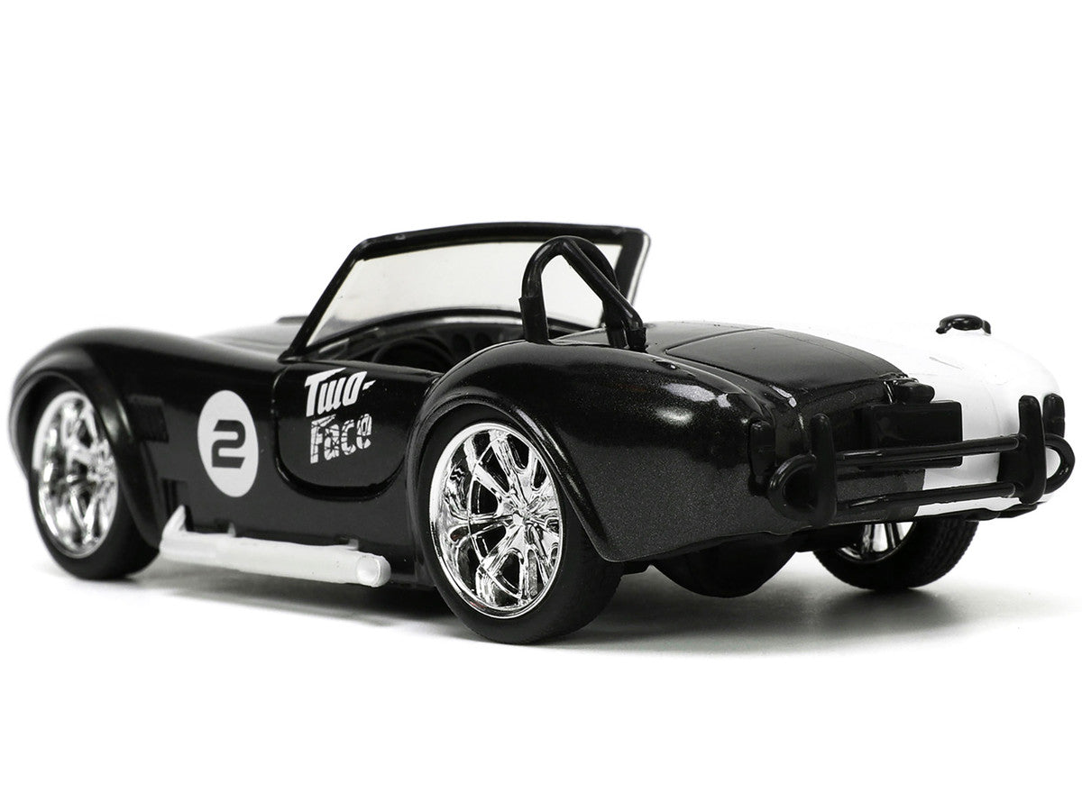 1965 Shelby Cobra 427 S/C #2 Black Metallic and White and Harvey Two-Face Diecast Figure "Batman" "Hollywood Rides" Series 1/32 Diecast Model Car by Jada-2