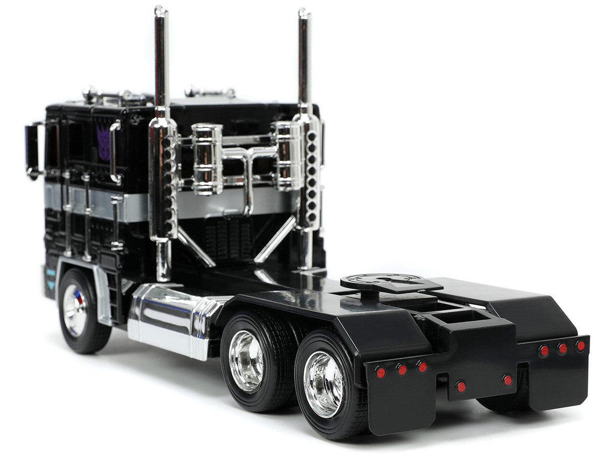 Decepticon Nemesis Prime with Robot on Chassis "Transformers" TV Series "Hollywood Rides" Series 1/24 Diecast Model by Jada-2