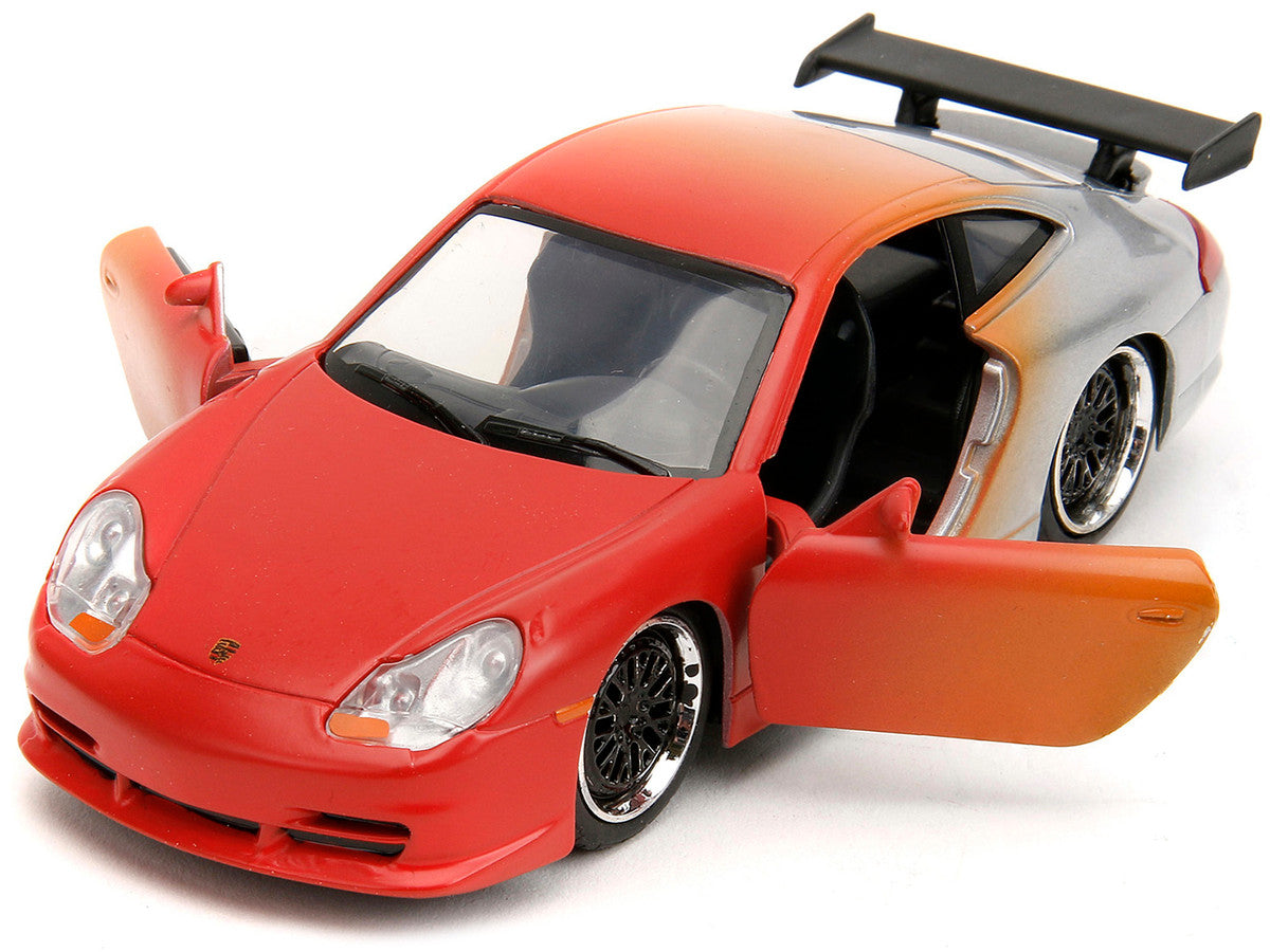 Porsche 911 GT3 RS Matt Orange and Silver Metallic "Pink Slips" Series 1/32 Diecast Model Car by Jada-1