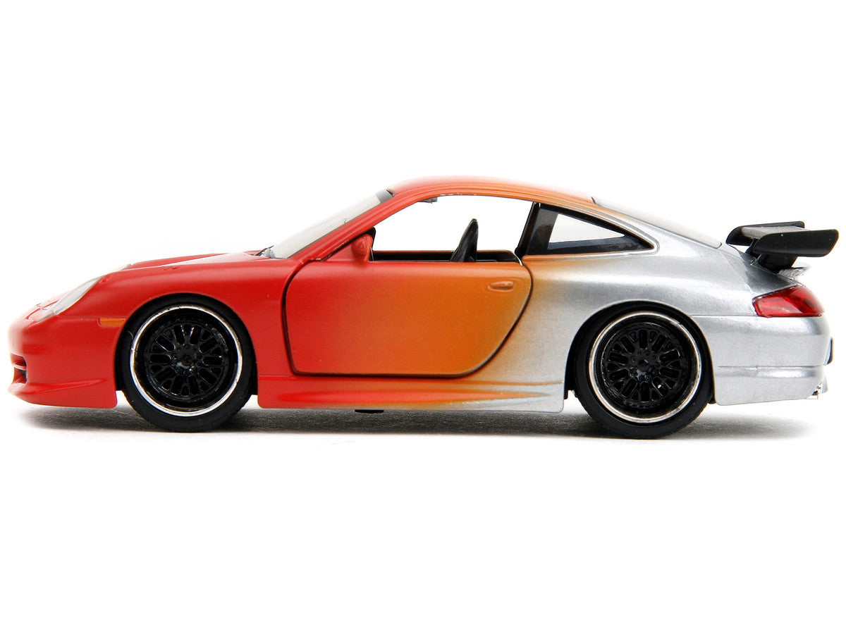 Porsche 911 GT3 RS Matt Orange and Silver Metallic "Pink Slips" Series 1/32 Diecast Model Car by Jada-2