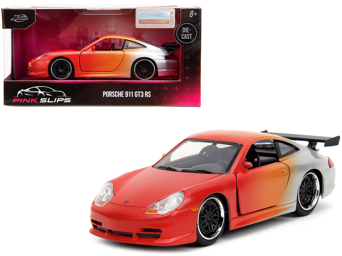 Porsche 911 GT3 RS Matt Orange and Silver Metallic "Pink Slips" Series 1/32 Diecast Model Car by Jada-0