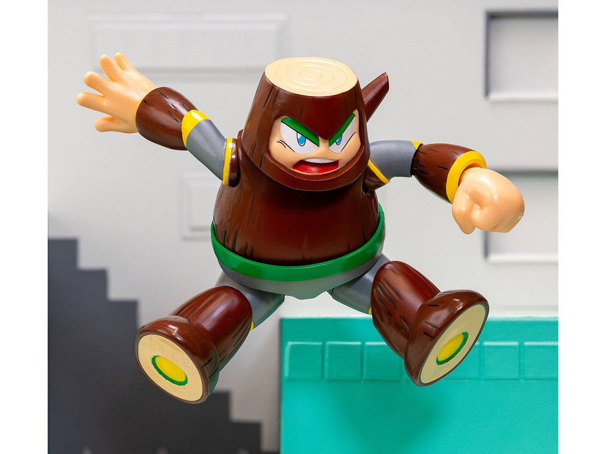 Wood Man 5" Moveable Figure (Deluxe Version) with Accessories and Alternate Head and Hands "Mega Man" (1987) Video Game Model by Jada-1