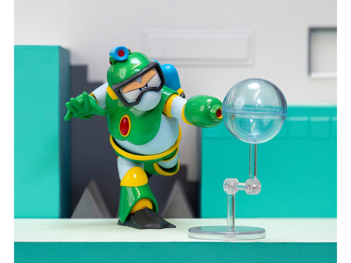 Bubble Man 5" Moveable Figure (Deluxe Version) with Accessories and Alternate Head and Hands "Mega Man" (1987) Video Game Model by Jada-2
