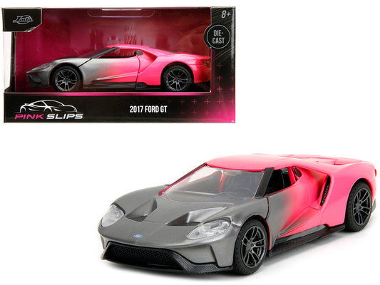 2017 Ford GT Gray Metallic and Pink Gradient "Pink Slips" Series 1/32 Diecast Model Car by Jada-0