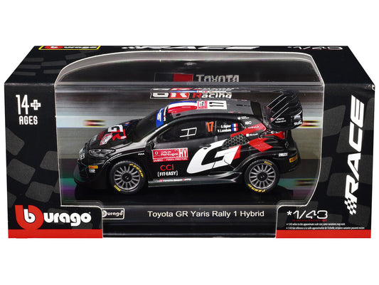 Toyota GR Yaris Rally1 Hybrid #17 Sebastien Ogier - Vincent Landais "Toyota Gazoo Racing WRT" "World Rally Championship" (2024) "Race" Series 1/43 Diecast Model Car by Bburago-0