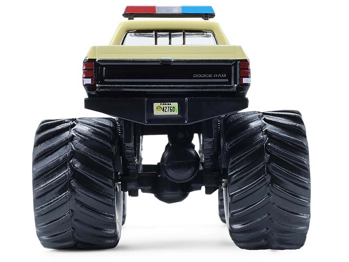 1983 Dodge Ram W350 Monster Truck "Florida Highway Patrol" Black with Cream Top and Stripes "Kings of Crunch - Hot Pursuit" Special Edition 1/64 Diecast Model Car by Greenlight-3