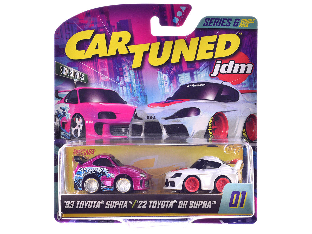 "Sick Supras" Series 6 Toyota Double Pack Set of 2 Cars Diecast Model Cars by CarTuned-2