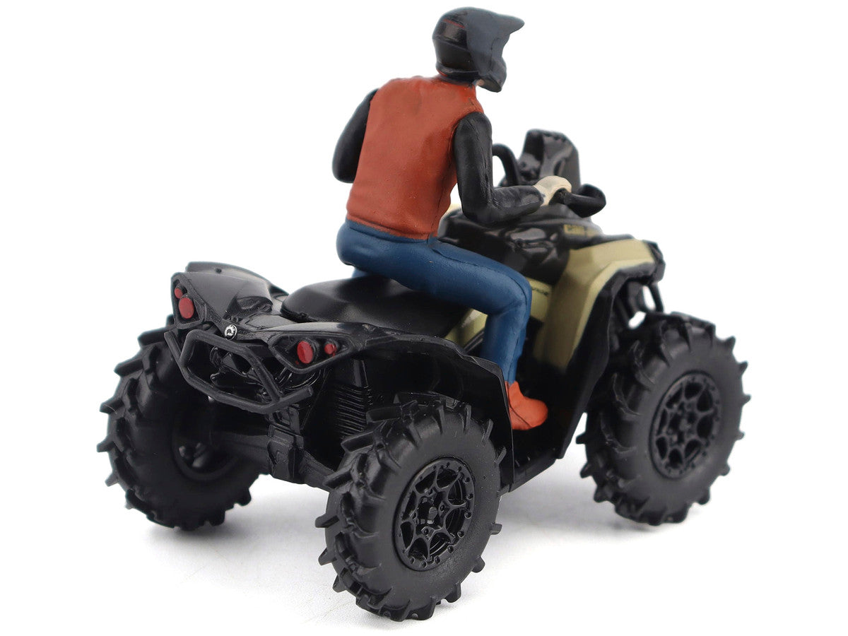 Can-Am Renegade X MR 1000R ATV Desert Tan with Driver Figure 1/32 Diecast Model by BRP Models-2
