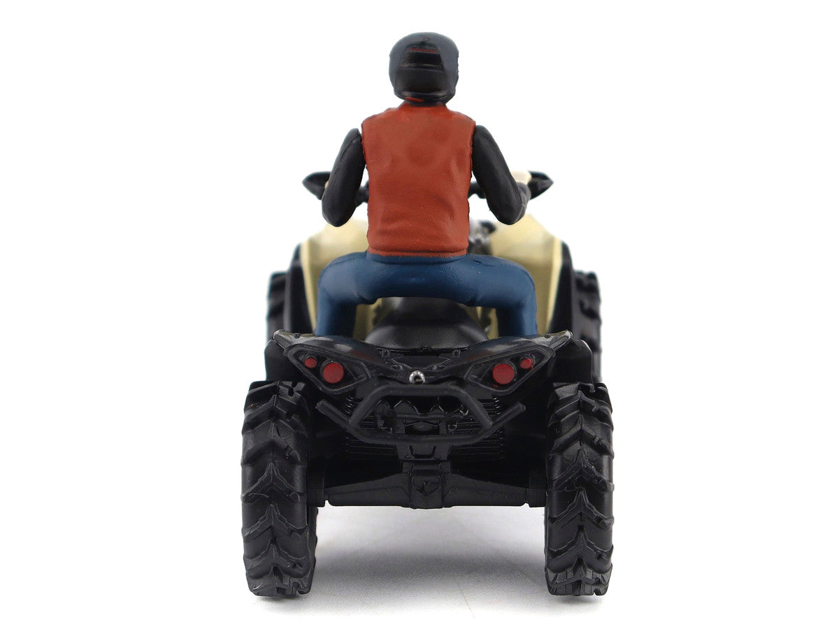 Can-Am Renegade X MR 1000R ATV Desert Tan with Driver Figure 1/32 Diecast Model by BRP Models-1