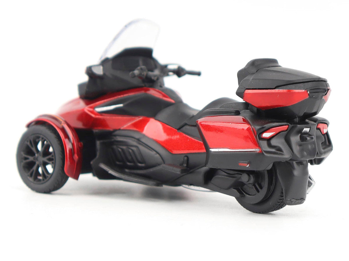 Can-Am Spyder RT Limited 3-Wheel Motorcycle Deep Marsala Red Metallic with Driver Figure 1/32 Diecast Model by BRP Models-2
