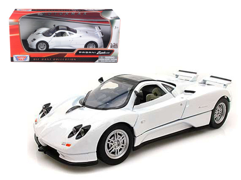 Pagani Zonda C12 White 1/24 Diecast Car Model by Motormax-0
