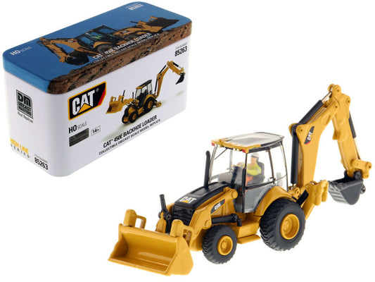 CAT Caterpillar 450E Backhoe Loader with Operator "High Line" Series 1/87 (HO) Scale Diecast Model by Diecast Masters-0