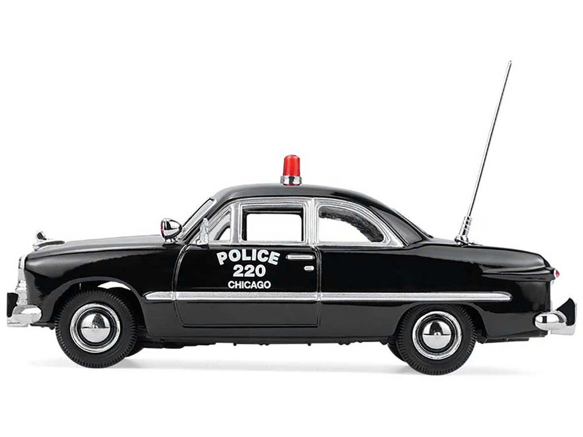 1949 Ford Custom Police Car "Chicago Police Department" Black 1/64 Diecast Model Car by Greenlight-2
