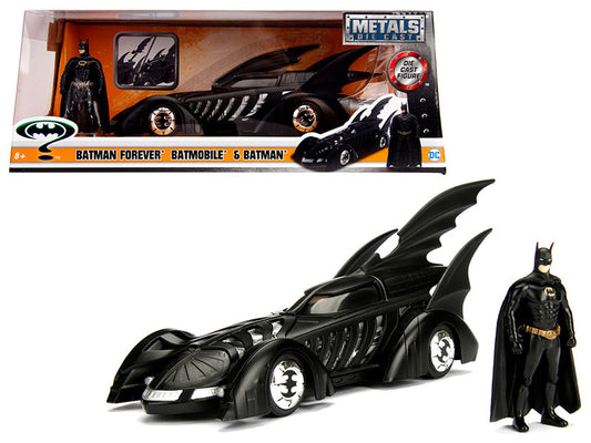 1995 Batman Forever Batmobile with Diecast Batman Figure 1/24 Diecast Model Car by Jada-0