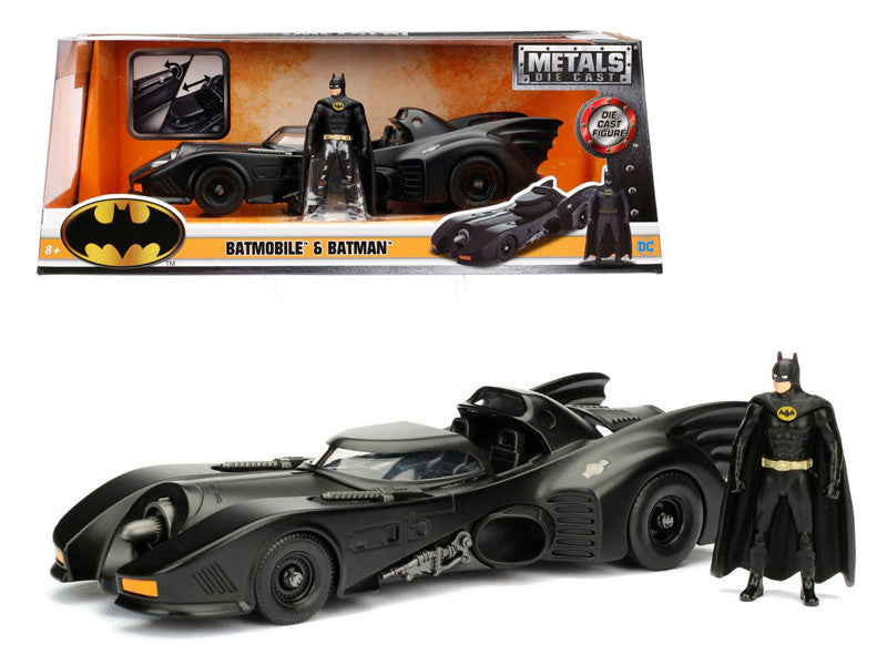 1989 Batmobile with Diecast Batman Figure 1/24 Diecast Model Car by Jada-0