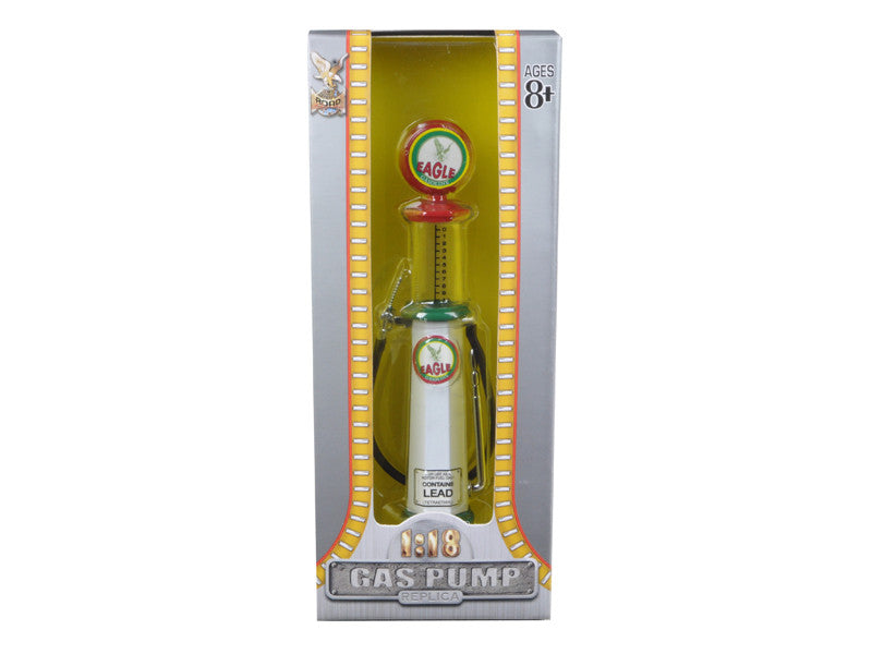 Eagle Gasoline Vintage Gas Pump Cylinder 1/18 Diecast Replica by Road Signature-0
