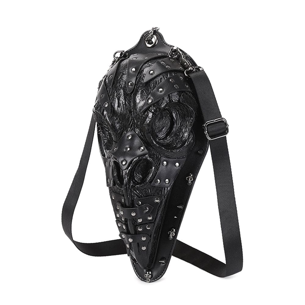 3D Backpack, Fashion 3D Studded Fashion Bird Mouth Shoulder Cross Body Bag, Chain Handle Bag-4