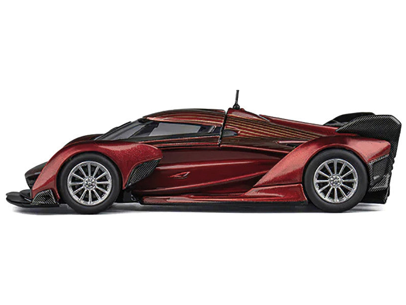 McLaren Solus GT Wine Red Metallic with Gold Stripes 1/64 Diecast Model Car by CM Model-1