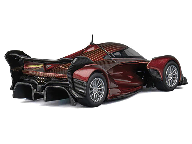 McLaren Solus GT Wine Red Metallic with Gold Stripes 1/64 Diecast Model Car by CM Model-0