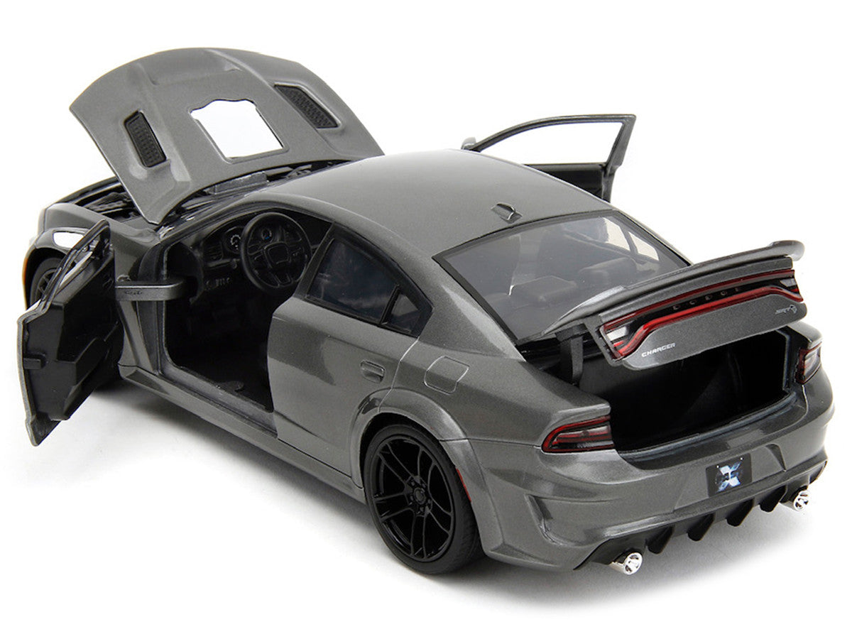 2021 Dodge Charger SRT Hellcat Gray Metallic "Fast X" (2023) Movie "Fast & Furious" Series 1/24 Diecast Model Car by Jada-1