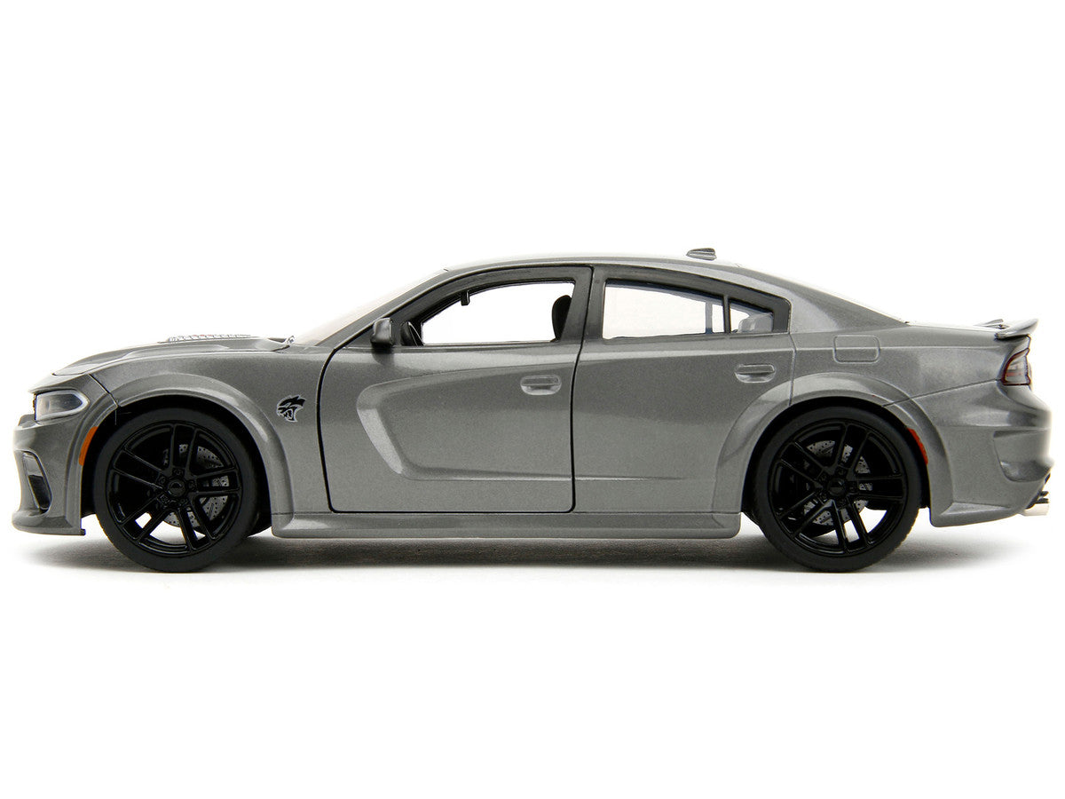 2021 Dodge Charger SRT Hellcat Gray Metallic "Fast X" (2023) Movie "Fast & Furious" Series 1/24 Diecast Model Car by Jada-3