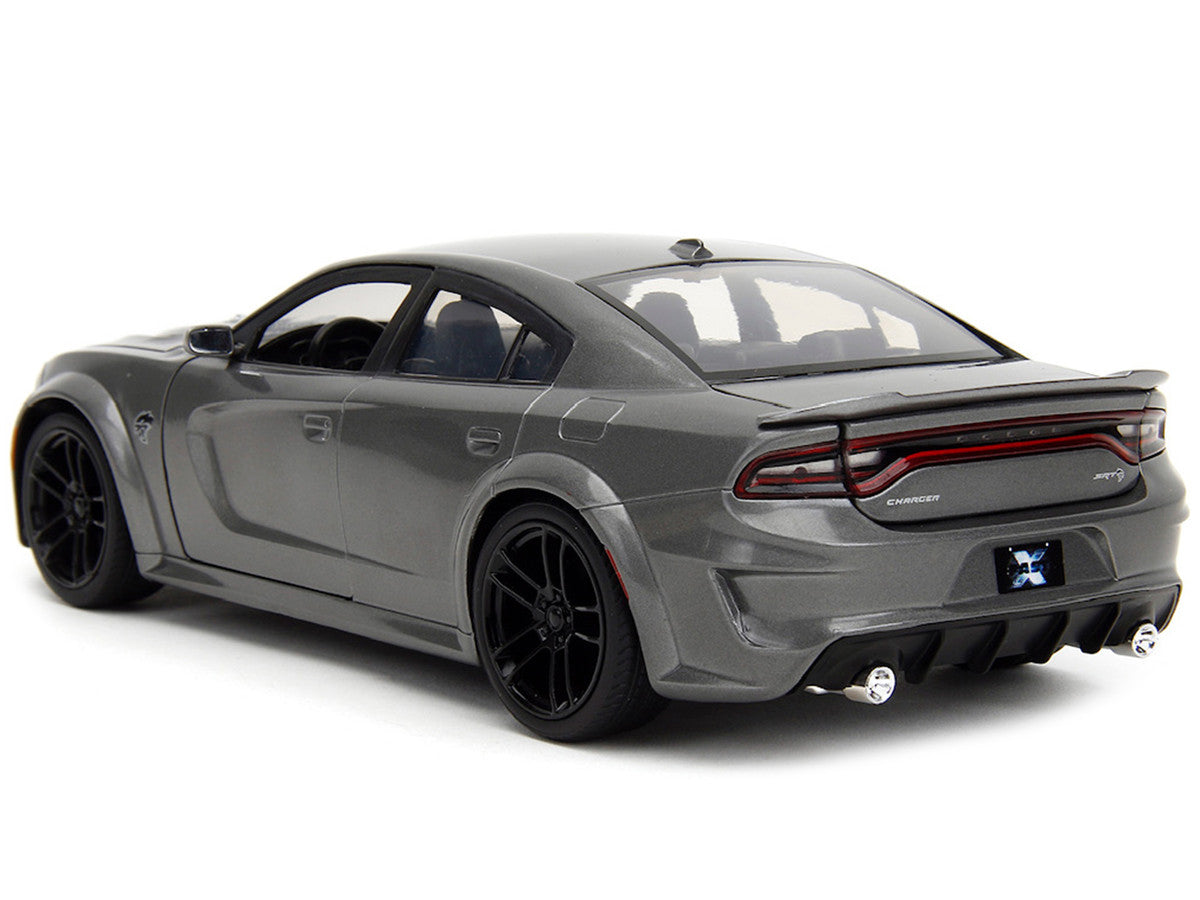 2021 Dodge Charger SRT Hellcat Gray Metallic "Fast X" (2023) Movie "Fast & Furious" Series 1/24 Diecast Model Car by Jada-4