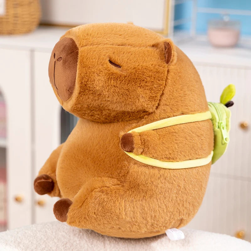 Capybara With Avocado Backpack Plush-3
