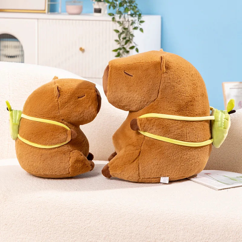 Capybara With Avocado Backpack Plush-1