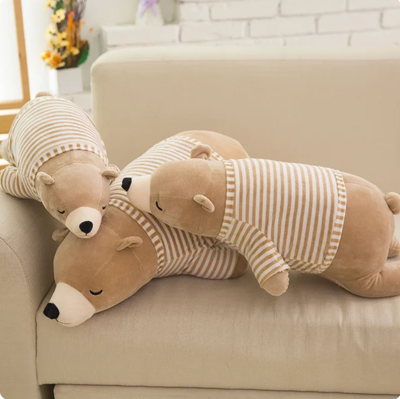 Polar Bear Stuffed Pillow Plush-4