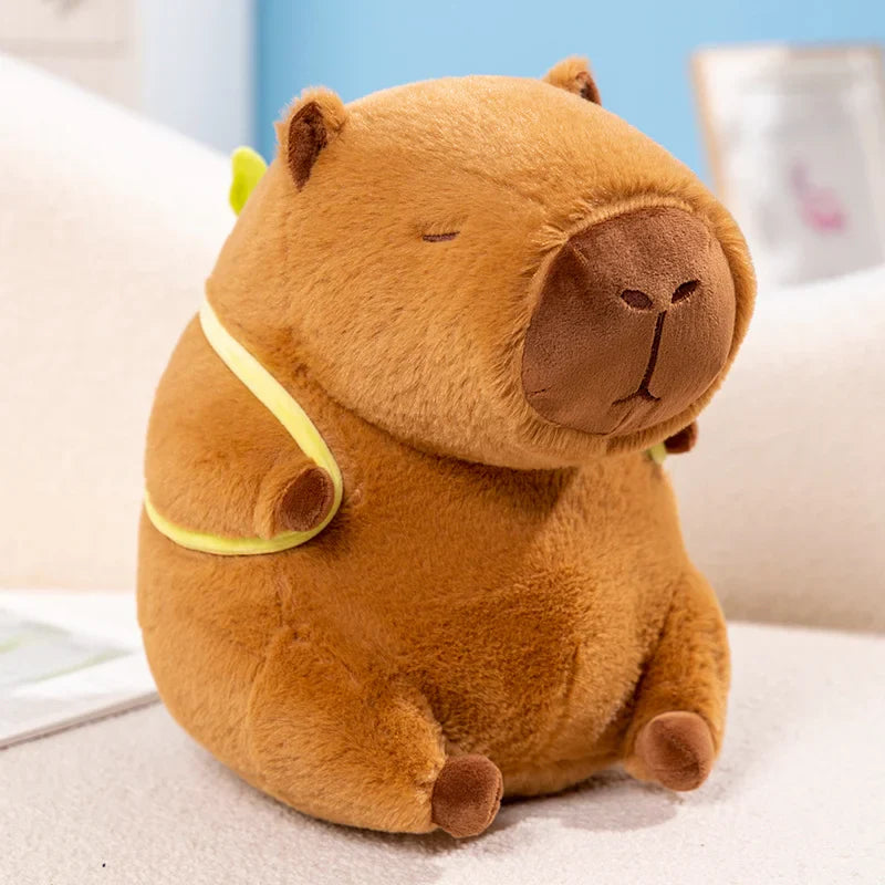Capybara With Avocado Backpack Plush-2
