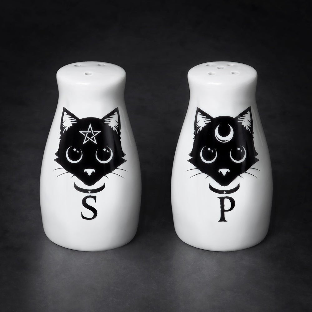 Black Cats: Salt & Pepper Shaker Set-0