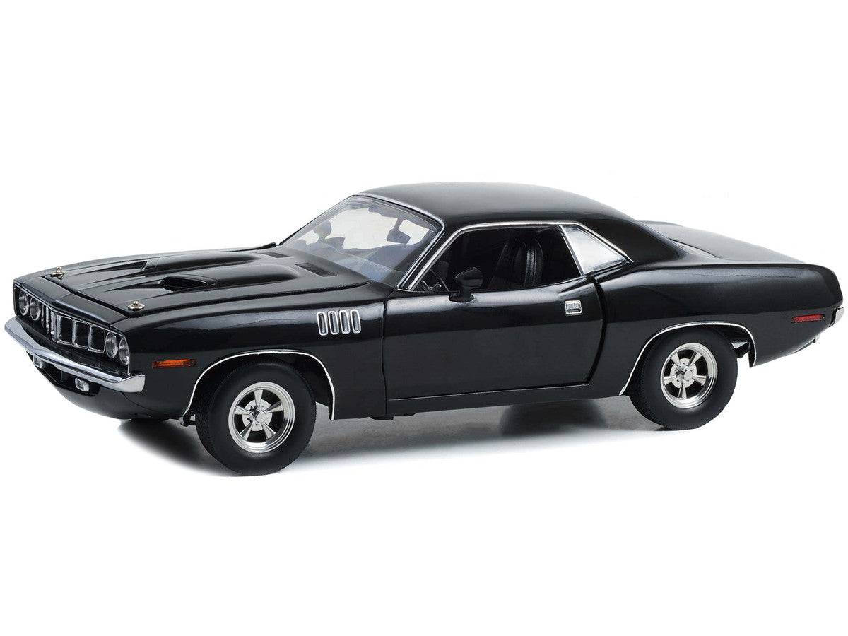 Plymouth Barracuda Black "John Wick: Chapter 4" (2023) Movie 1/18 Diecast Model Car by Highway 61-1