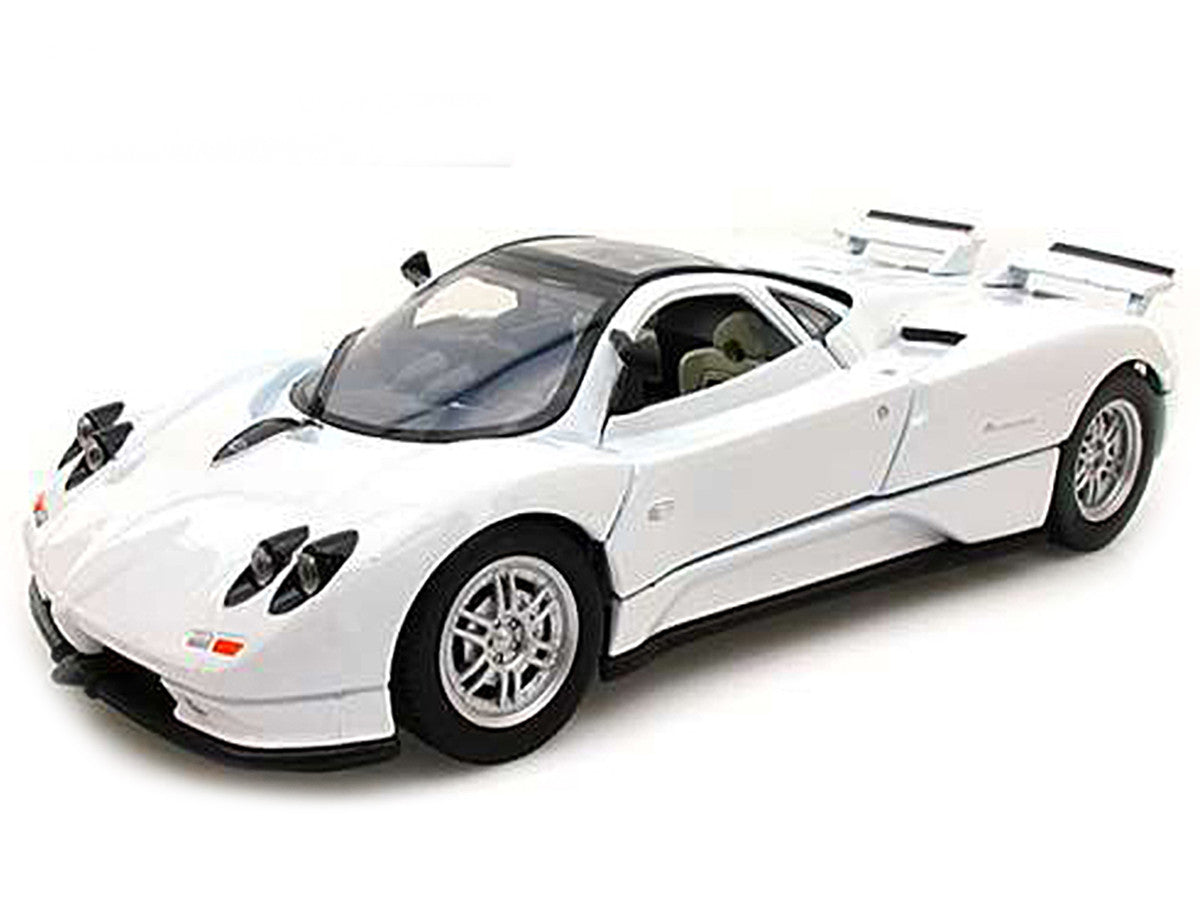 Pagani Zonda C12 White 1/24 Diecast Car Model by Motormax-1
