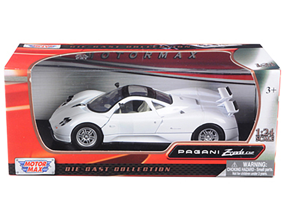 Pagani Zonda C12 White 1/24 Diecast Car Model by Motormax-2