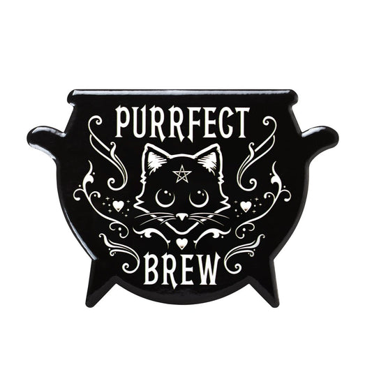 Purrfect Brew Cauldron Coaster-0