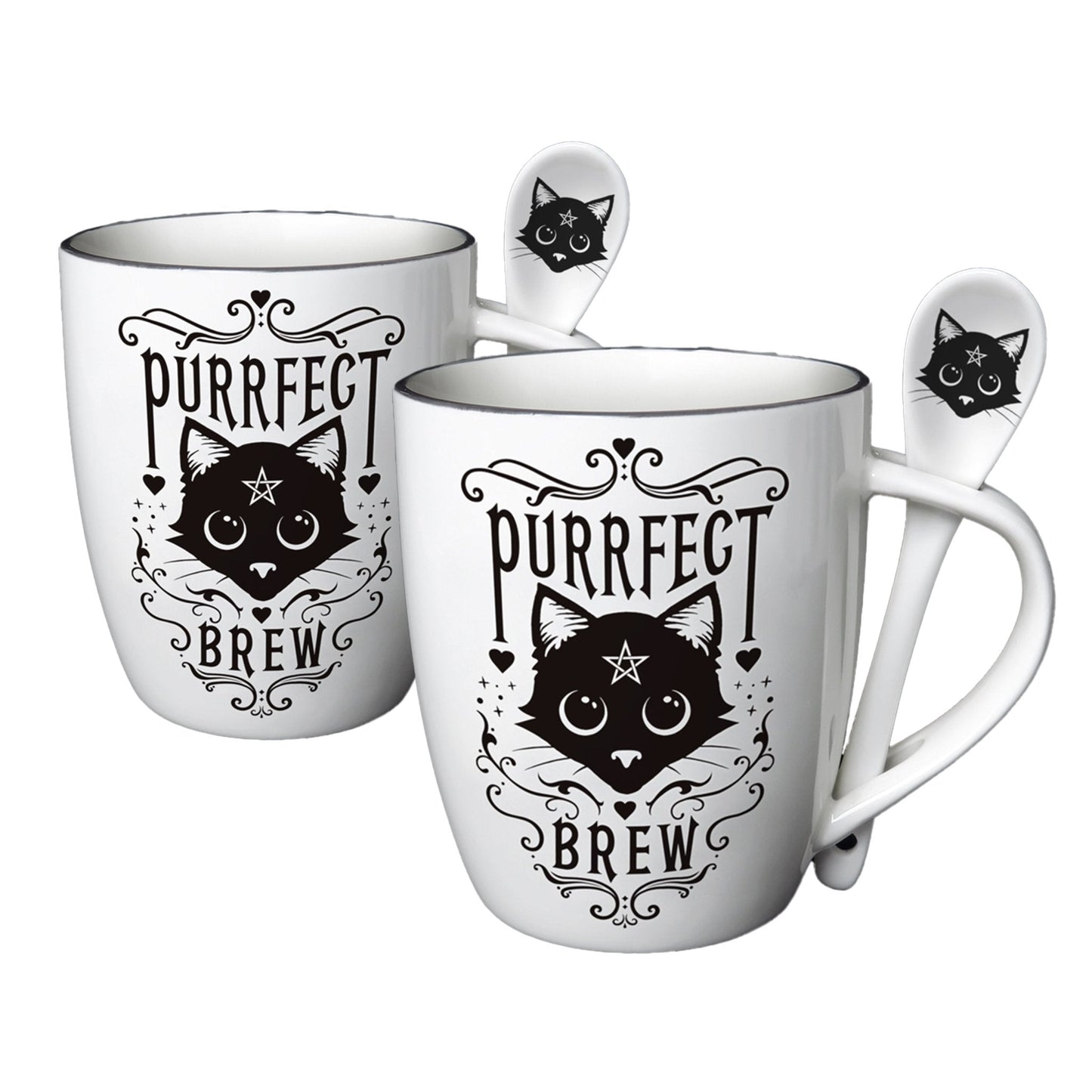 Purrfect Brew Mug and Spoon Set-0