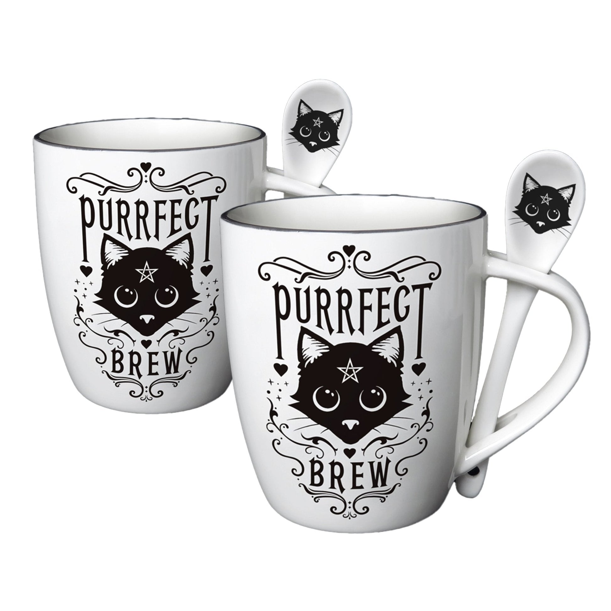 Purrfect Brew Mug and Spoon Set-0