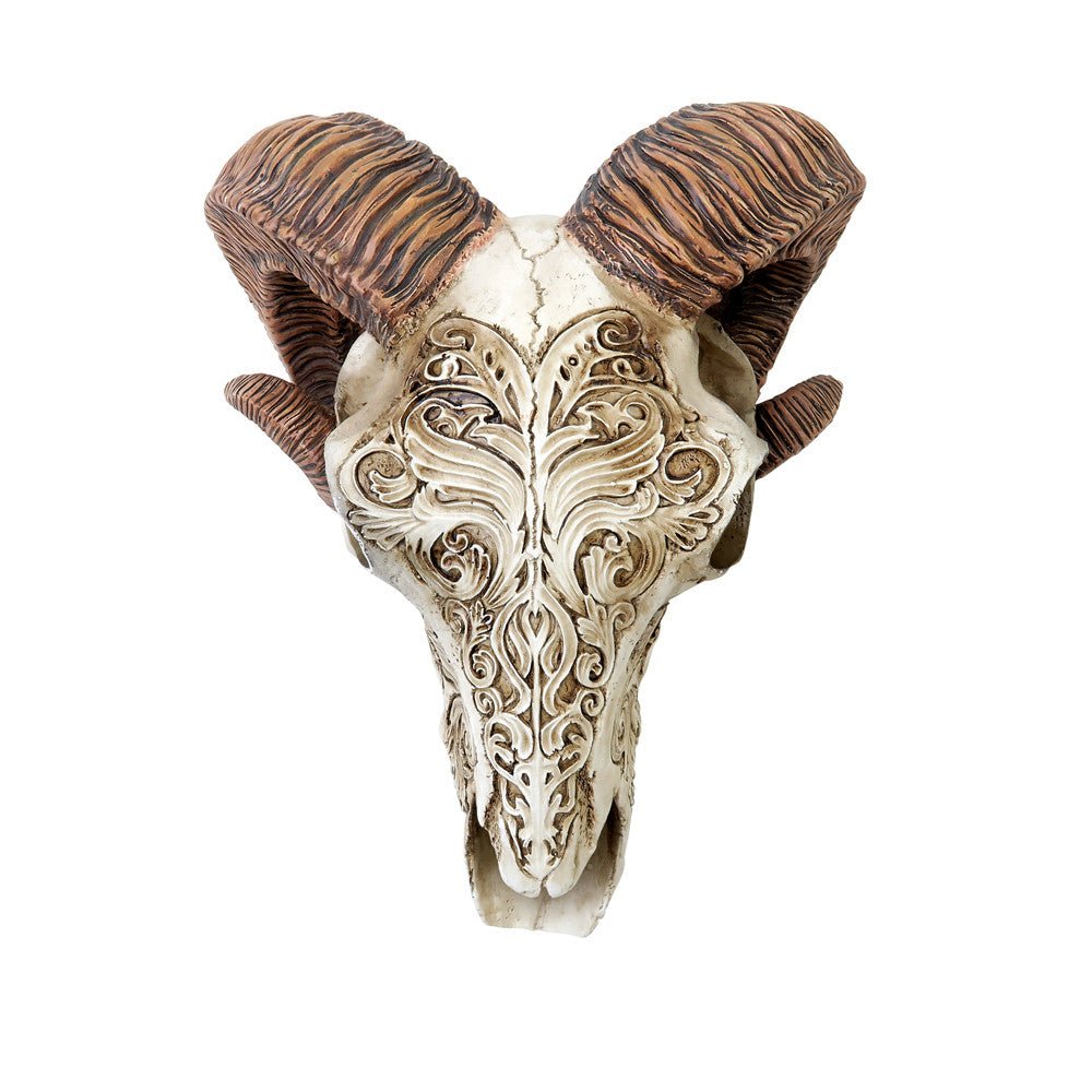 Scrimshaw Ram Skull-0