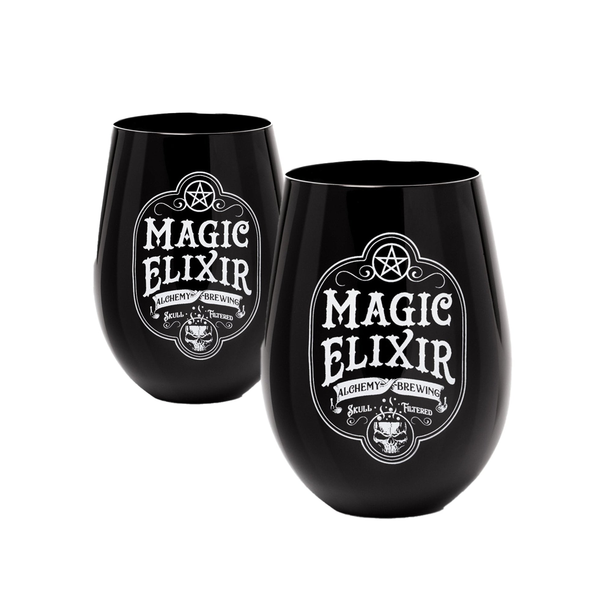 Set of 2 'Magic Elixir' Stemless Glasses-0